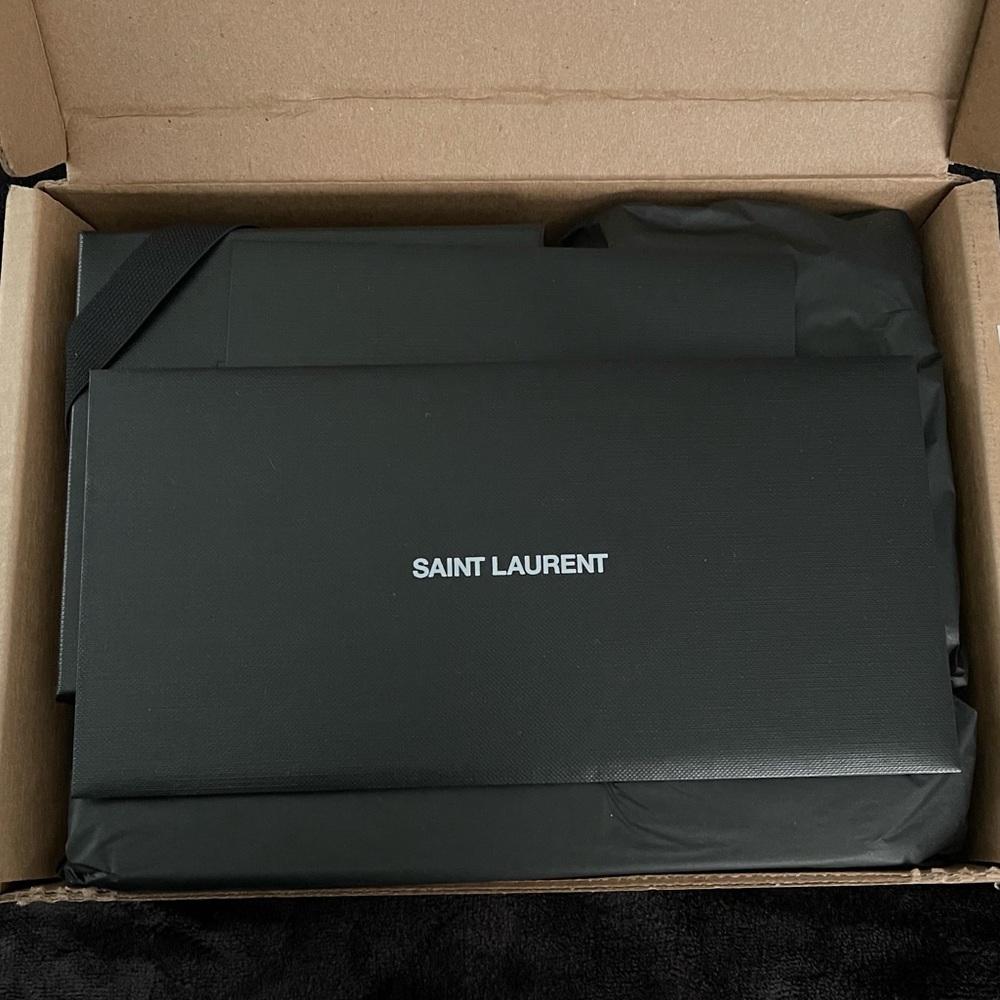 YSL Black Silk Face Mask